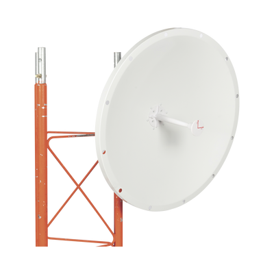 Antena Direccional en Frecuencia Extendida / 4.8 - 6.5 GHz / 28 dBi / Conector con jumper N-Macho incluido/ Polaridad en 90º y 45º / Montaje incluido para torre o mástil