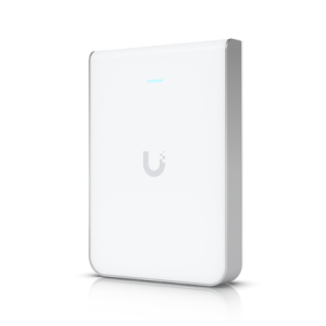 Access Point UniFi U6 In Wall/Montaje p/pared, WIFI 6 2.4 Y 5 Ghz, hasta 5.3 Gbps, 1 pto PoE In, 4 ptos secundarios (1 PoE Out)