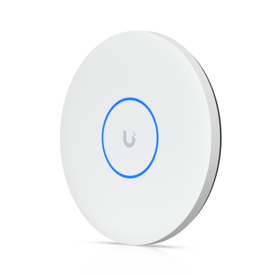 Punto de Acceso UniFi WiFi 7 Tri-banda 2.4/5/6 GHz / MU-MIMO 2x2 en cada banda / 1 puerto RJ45 10 GbE/ hasta 300 dispositivos / Montaje en Techo y Pared / PoE+