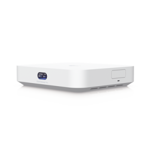 UniFi Cloud Gateway, Router multiWAN para balanceo/failover / Integra UniFi Network para administrar hasta 30 dispositivos UniFi, (1) puerto WAN 1/2.5 GbE y (4) puertos LAN GbE