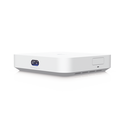 UniFi Cloud Gateway, Router multiWAN para balanceo/failover / Integra UniFi Network para administrar hasta 30 dispositivos UniFi, (1) puerto WAN 1/2.5 GbE y (4) puertos LAN GbE
