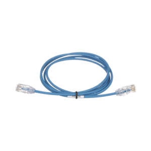 Cable de Parcheo TX6, UTP Cat6, Diámetro Reducido (28AWG), Color Azul, 3ft