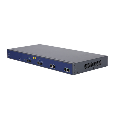 OLT de 2 puertos EPON con 4 puertos Uplink (2 puertos Gigabit Ethernet + 2 puertos SFP), hasta 128 ONUs