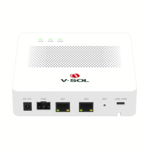 Mini OLT de 1 puerto GPON con 3 puertos Uplink (2 puertos Gigabit Ethernet + 1 puerto SFP/SFP+) , hasta 64 ONT/ONU