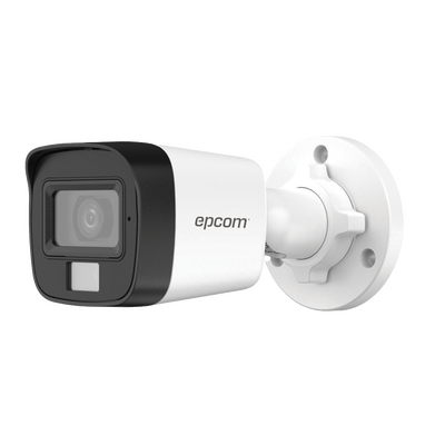 Bala TURBOHD 3K (5 Megapixel) / Lente 2.8 mm / Dual Light (20 mts IR + 20 mts Luz Blanca) / PLASTICO / Exterior IP67 / dWDR / 4 Tecnologias