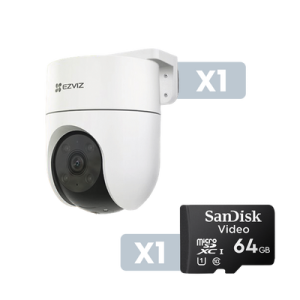 Cámara IP PT Exterior 2 Megapíxel / Wi-Fi / Seguimiento Inteligente / Deteccion Inteligente de Humanos / Audio de Dos Vías / Notificación Push / Incluye MicroSD 64GB SANDISK VIDEO/ Color Night Visión