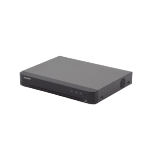 (COMPATIBLE HIK-CONNECT) DVR 4 Megapixel / 4 Canales TURBOHD + 2 Canales IP / 1 Bahía de Disco Duro / Audio por Coaxitron / Evita Falsas Alarmas / Salida de Video en Full HD