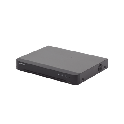 (COMPATIBLE HIK-CONNECT) DVR 4 Megapixel / 4 Canales TURBOHD + 2 Canales IP / 1 Bahía de Disco Duro / Audio por Coaxitron / Evita Falsas Alarmas / Salida de Video en Full HD