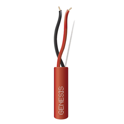 Carrete de Cable 2 x 18 AWG FPLR para Incendio y Voceo / 305 mts / Resistente a la Luz Solar / Sin Blindaje