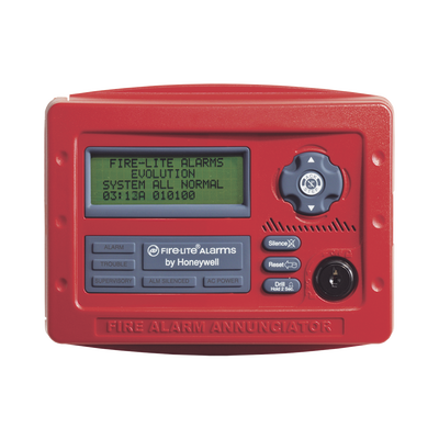 Anunciador Remoto de 80 Caracteres (4x20) / Botones de Reconocimiento, Silenciar, Reinicio y Evacuar / Leds de Estatus / Compatible con Paneles Direccionables Fire-Lite