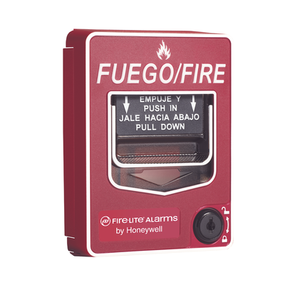 Estación Manual de Emergencia de Doble Acción Direccionable / Texto en Español / Compatible con Paneles Direccionables Fire-Lite