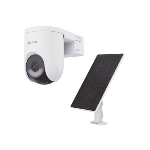 Kit Cámara PT 4G LTE Solar / 4 MP / Wifi / Lente 4 mm / IR 15 m / Batería 5200 mAh / Panel Solar Monocristalino 5W / Detección IA de Personas y Vehículos / Audio Bidireccional / IP65 / H.265 / microSD 512 GB