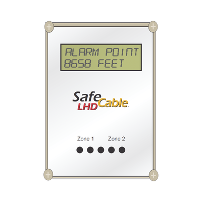Módulo Localizador de Distancia de Alarma para Cable Detector Lineal de Calor (LHD) / Doble Zona / Hasta 3 Km por zona / Distancia en Metros o Pies