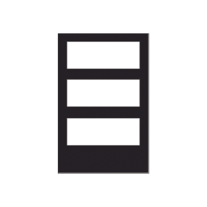Puerta para Gabinete de 3 Niveles / para Paneles NOTIFIER / Color Negro