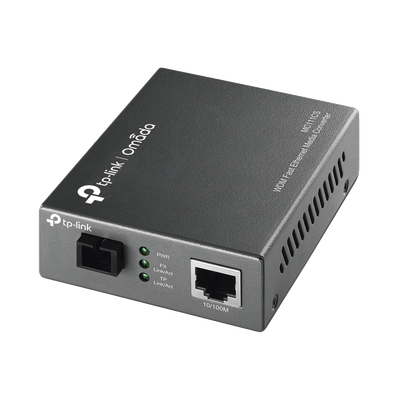 Convertidor Multimedia VDM Monomodo, 1 puerto RJ45 10/100, 1 puerto SC/UPC, hasta 20KM, Para su funcionamiento requiere el modelo MC112CS