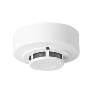 Detector de Humo Fotoeléctrico / 4 Hilos / 12 VCC / Salida para Panel Convencional / Malla Metálica Antipolvo / Base Incluida / Certificado UL / Compatible con Configuraciones Honeywell