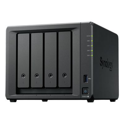 Servidor NAS de 4 Bahías (Expandible a 9 Bahías) / Hasta 162 TB / Servicio Nube Gratis (P2P) / Administración Remota y Respaldo Programado