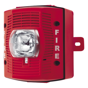 Bocina con Lámpara Estroboscópica para Exterior, con Configuración Estroboscópica Seleccionable, Color Rojo